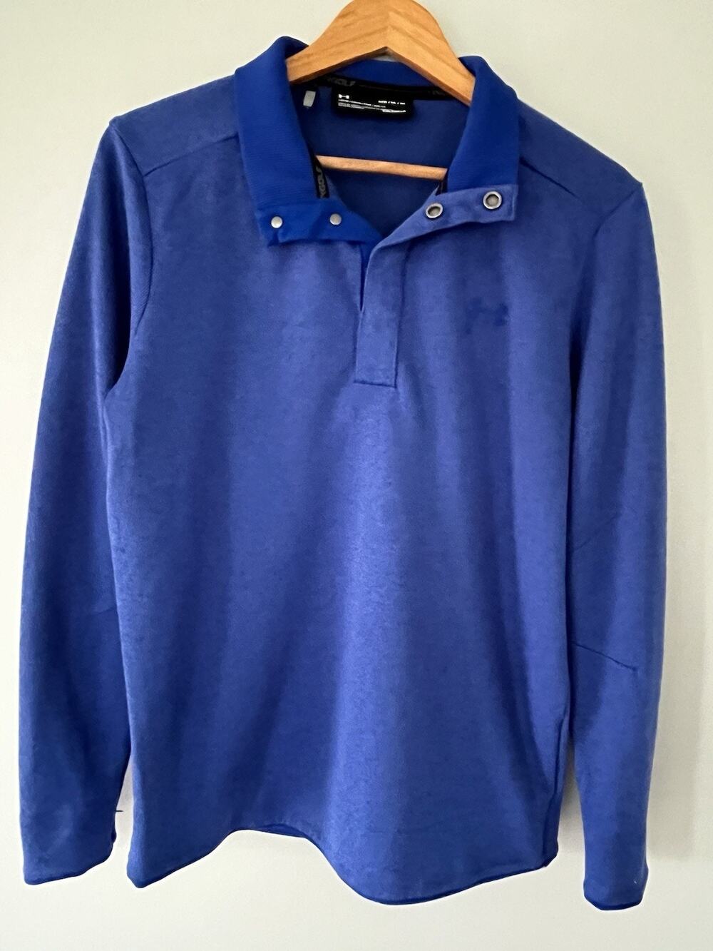 Under Armour Golf Blue Fleece Coldgear Quarter Zip Mens Medium